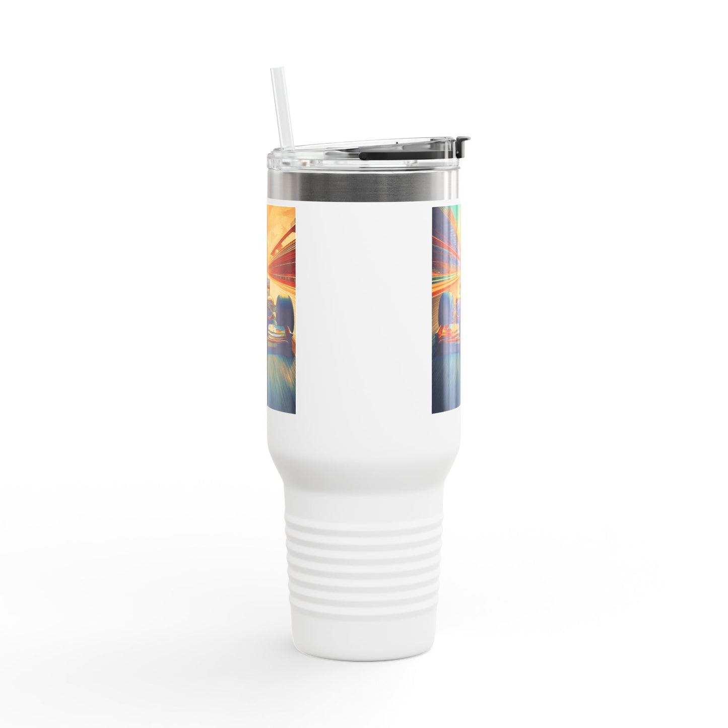 Vintage F1 Insulated Travel Mug, 40oz, Perfect for Fans, Sports Events, Coffee, Tea, Water