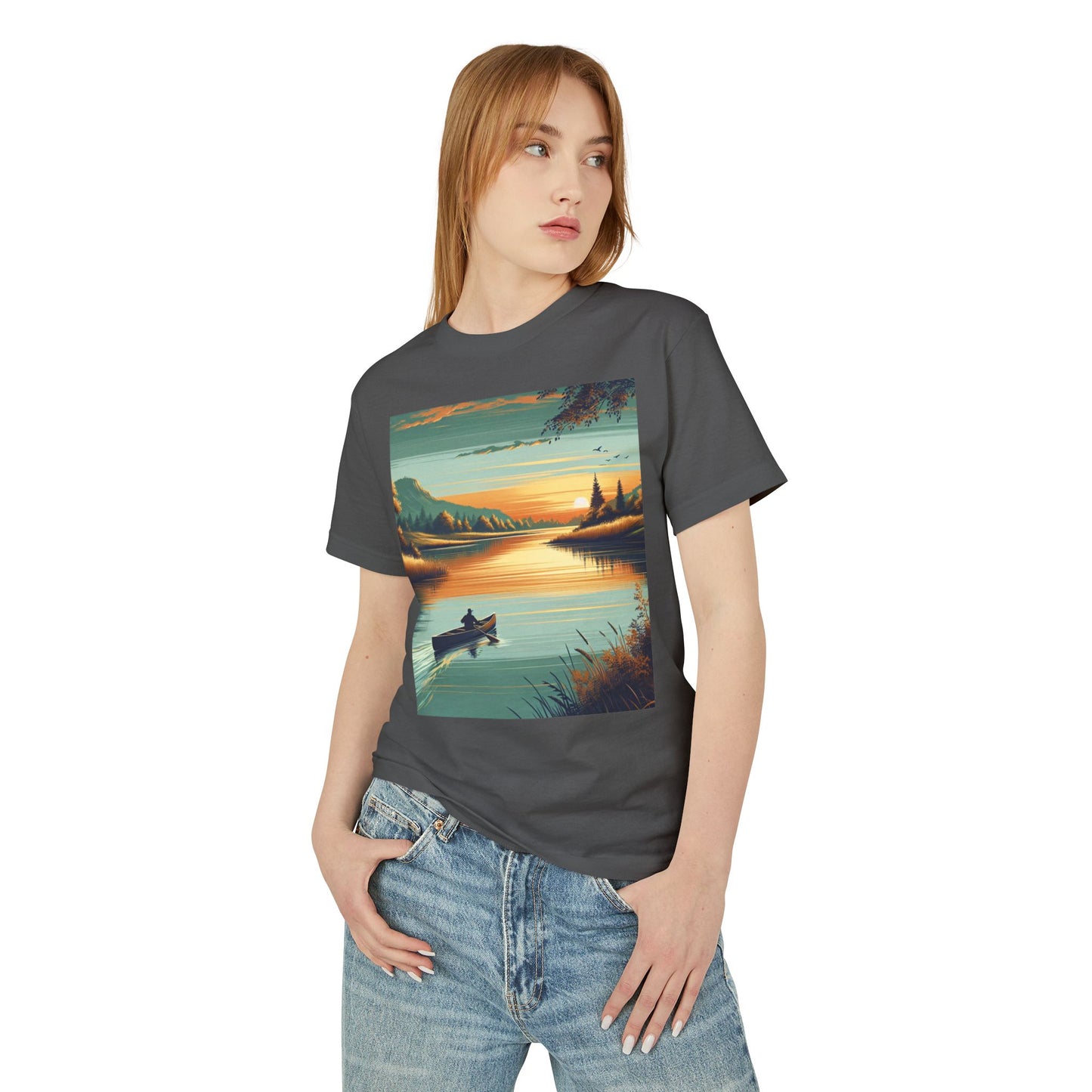 Canoeing Heavyweight Tee - Unisex Garment-Dyed Shirt