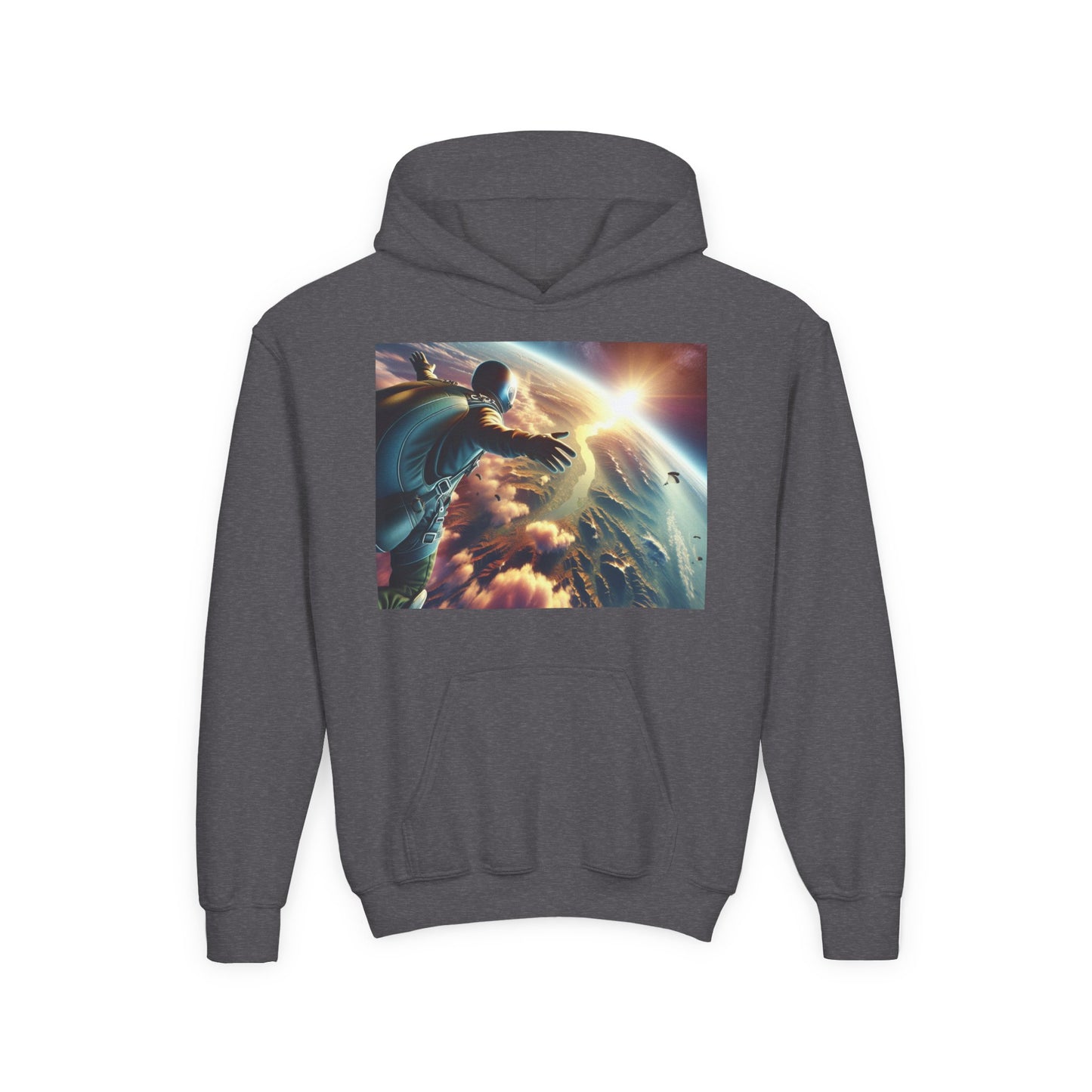 Skydiving Youth Hoodie - Heavy Blend Sweatshirt