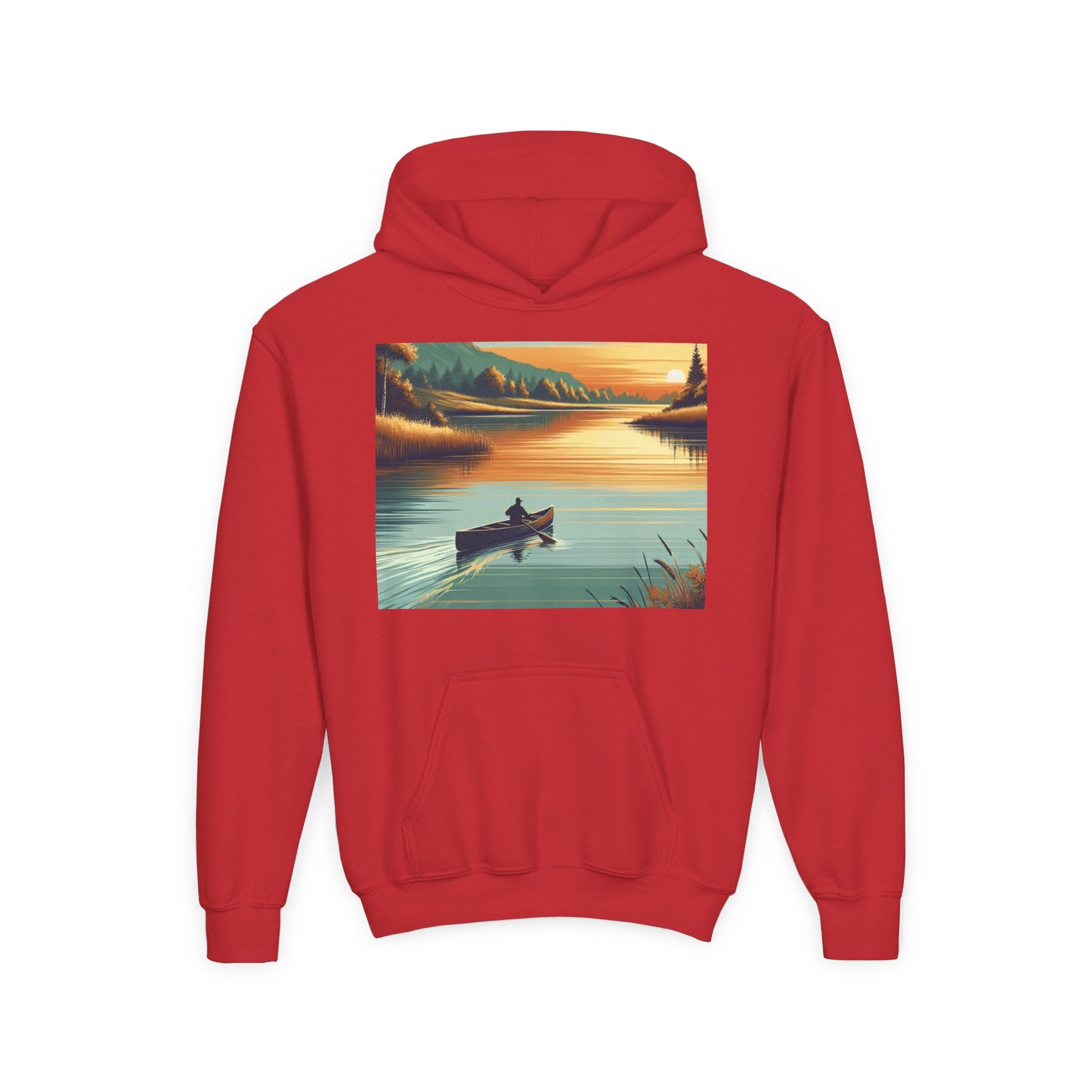 Canoeing Youth Hoodie - Heavy Blend Sweatshirt