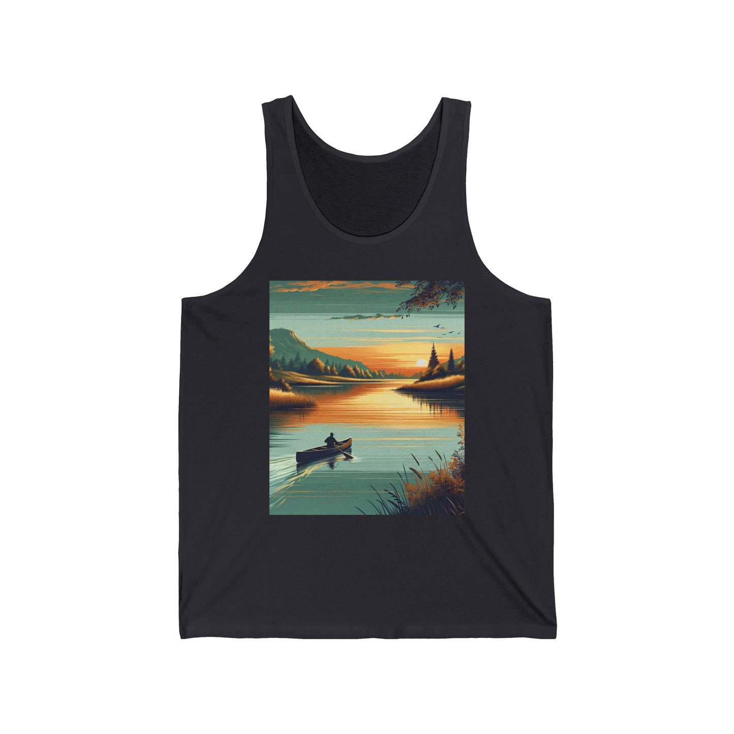 Canoeing Unisex Jersey Tank Top - Perfect for Festivals & Casual Wear