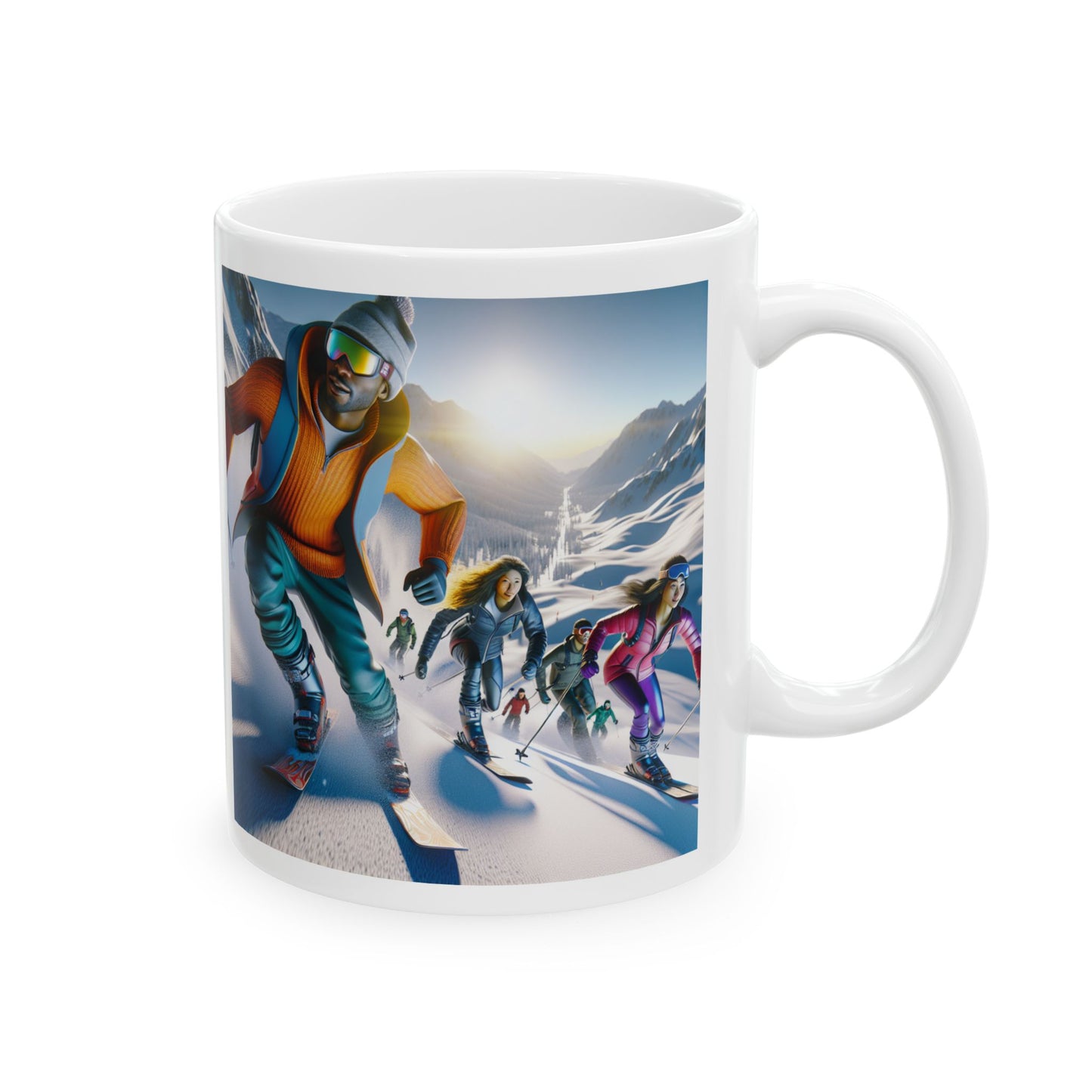 Skiing Ceramic Mug