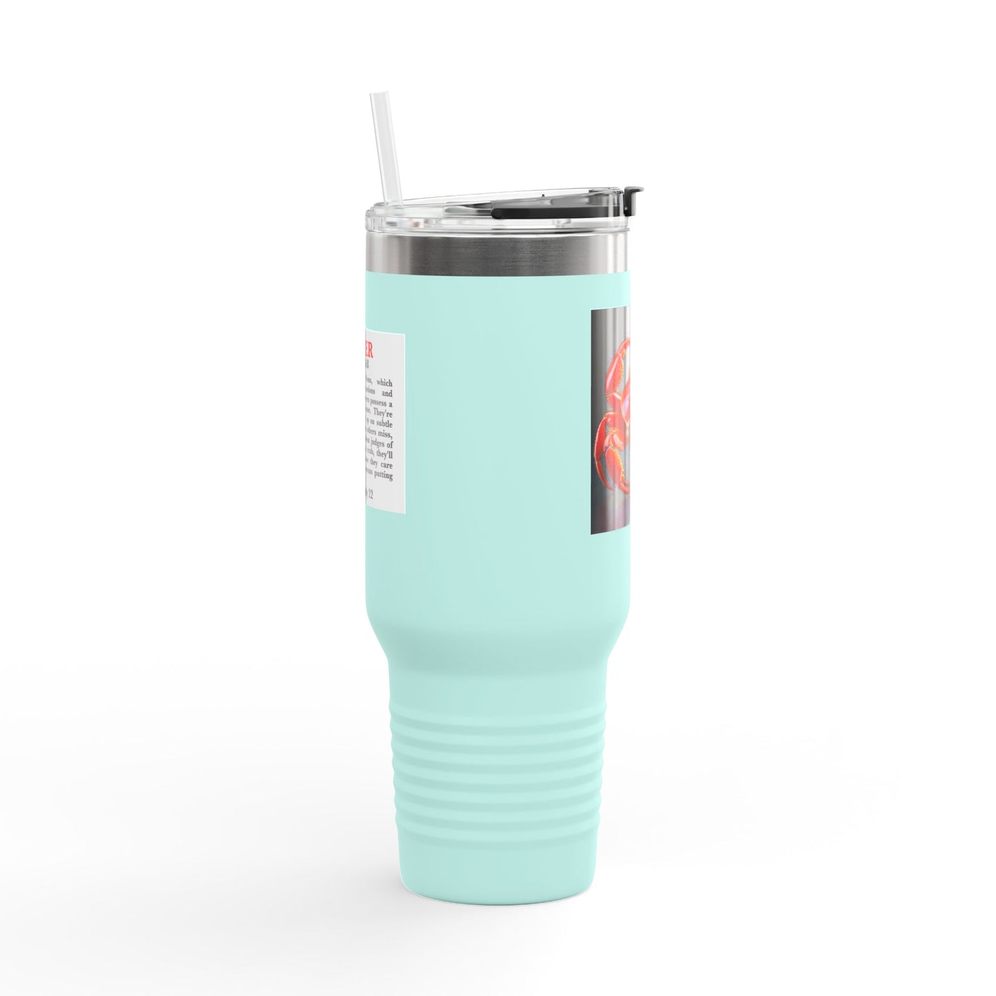 Cancer Insulated Travel Mug, 40oz, Perfect for Zodiac Fans, Coffee, Tea, Water