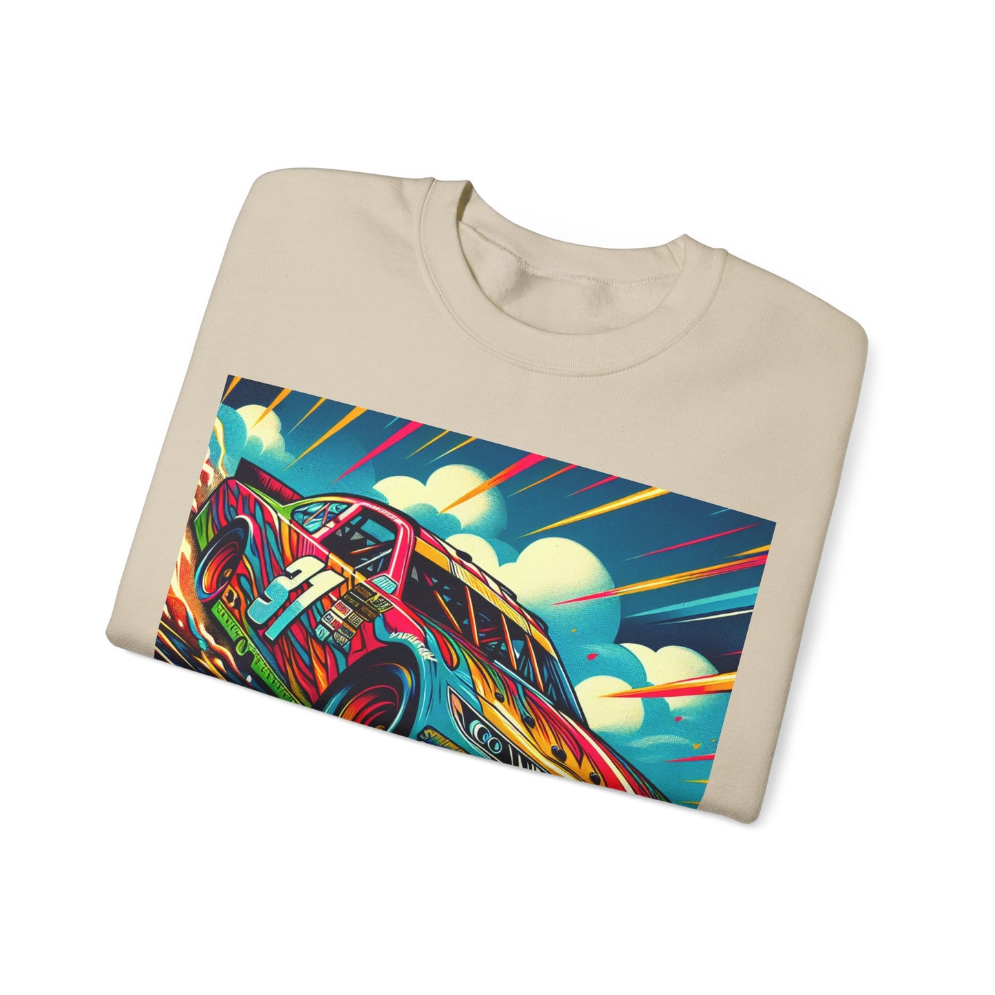 Race Car Crewneck Sweatshirt | Racing Apparel, Unisex Sweatshirt, Nascar Gift, Motorsports Clothing, Car Enthusiasts Sweatshirt