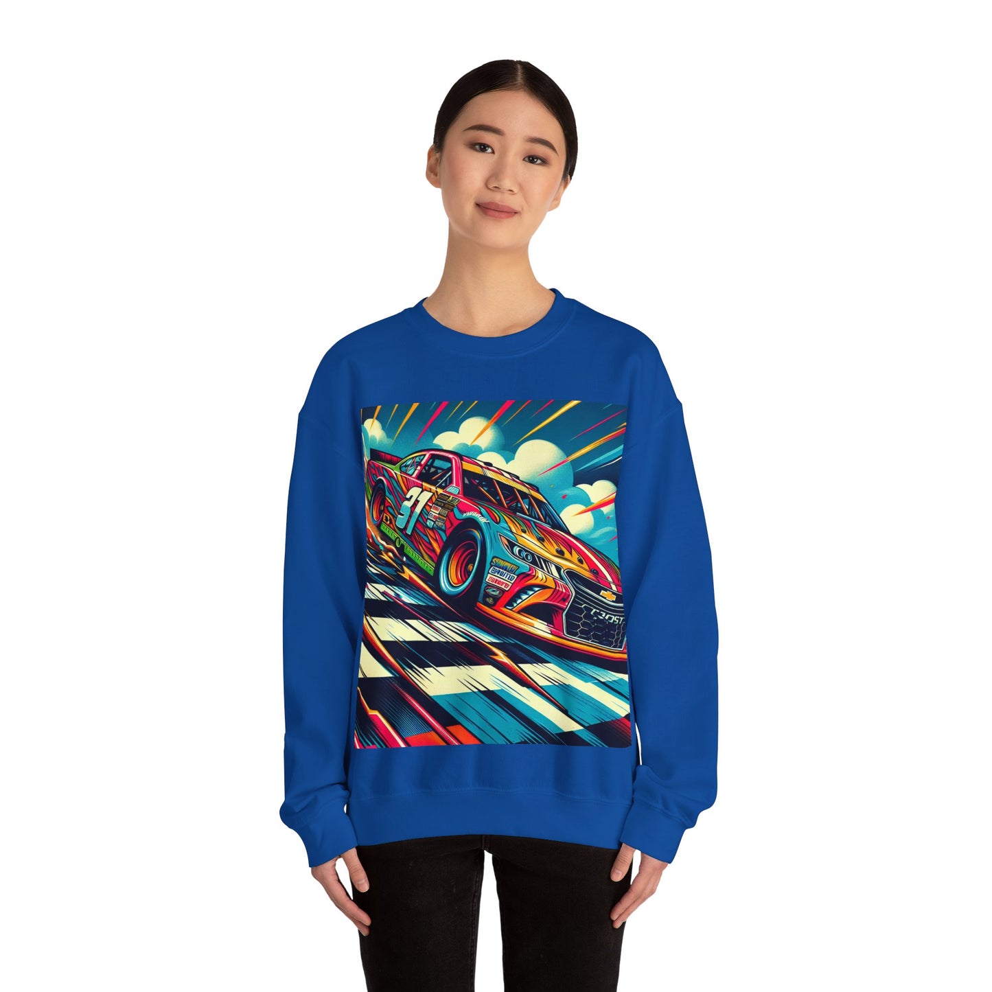 Race Car Crewneck Sweatshirt | Racing Apparel, Unisex Sweatshirt, Nascar Gift, Motorsports Clothing, Car Enthusiasts Sweatshirt
