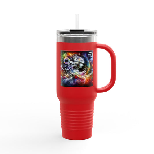 Virgo Insulated Travel Mug, 40oz, Perfect for Zodiac Fans, Coffee, Tea, Water