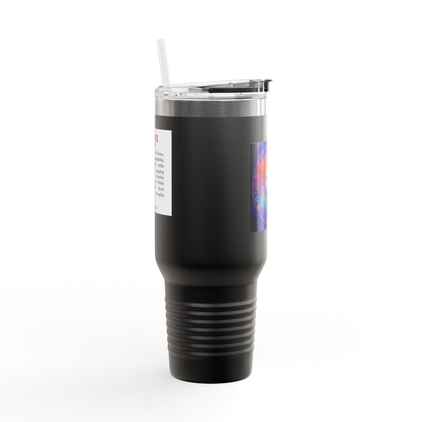 Gemini Insulated Travel Mug, 40oz, Perfect for Zodiac Fans, Coffee, Tea, Water