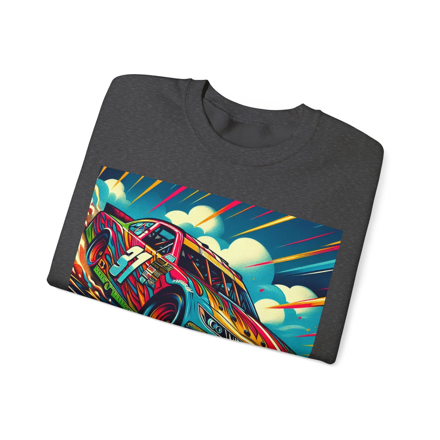 Race Car Crewneck Sweatshirt | Racing Apparel, Unisex Sweatshirt, Nascar Gift, Motorsports Clothing, Car Enthusiasts Sweatshirt
