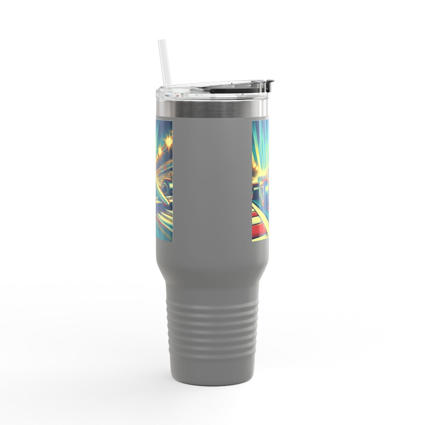 Vintage F1 Insulated Travel Mug, 40oz, Perfect for Fans, Sports Events, Coffee, Tea, Water