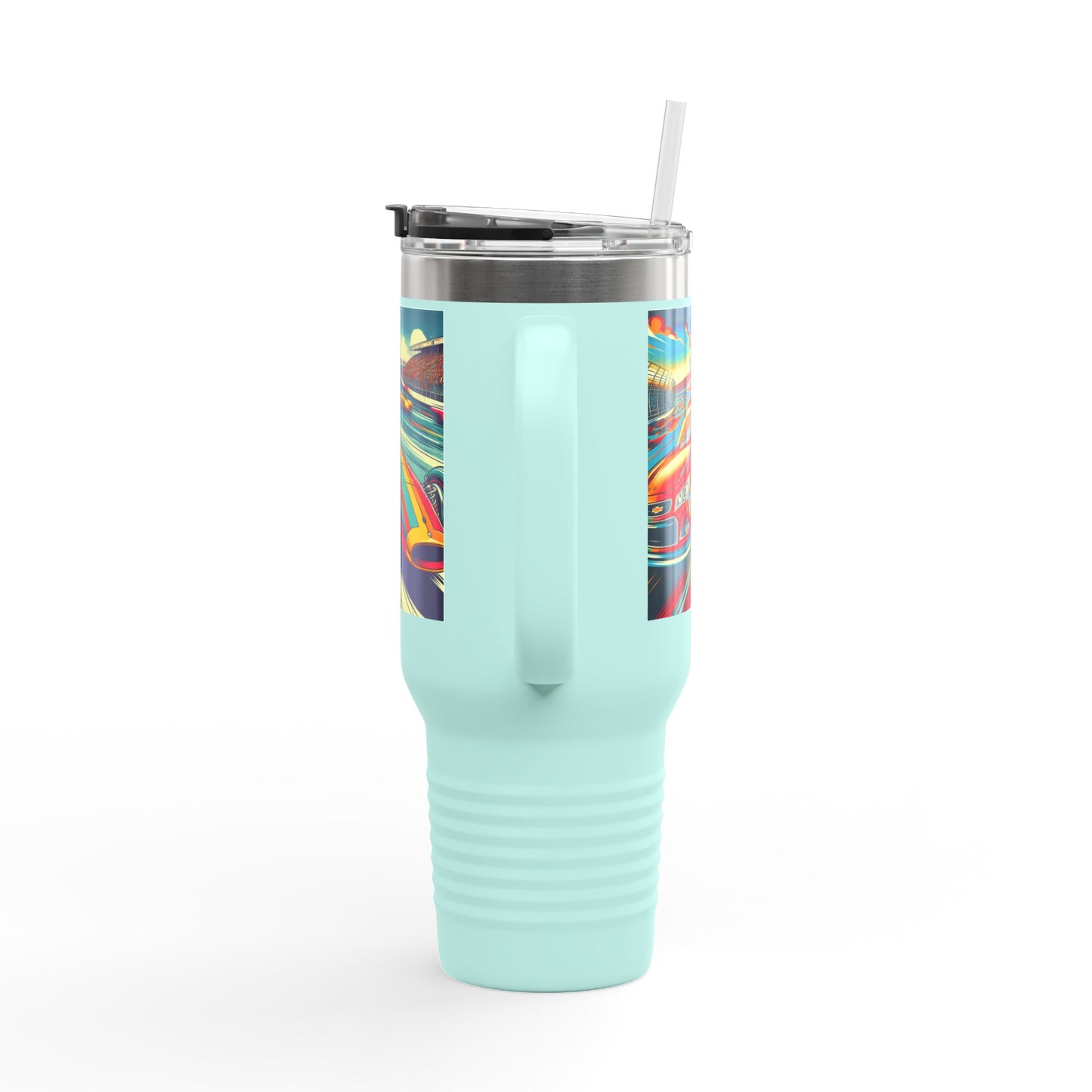 Vintage F1 Insulated Travel Mug, 40oz, Perfect for Fans, Sports Events, Coffee, Tea, Water