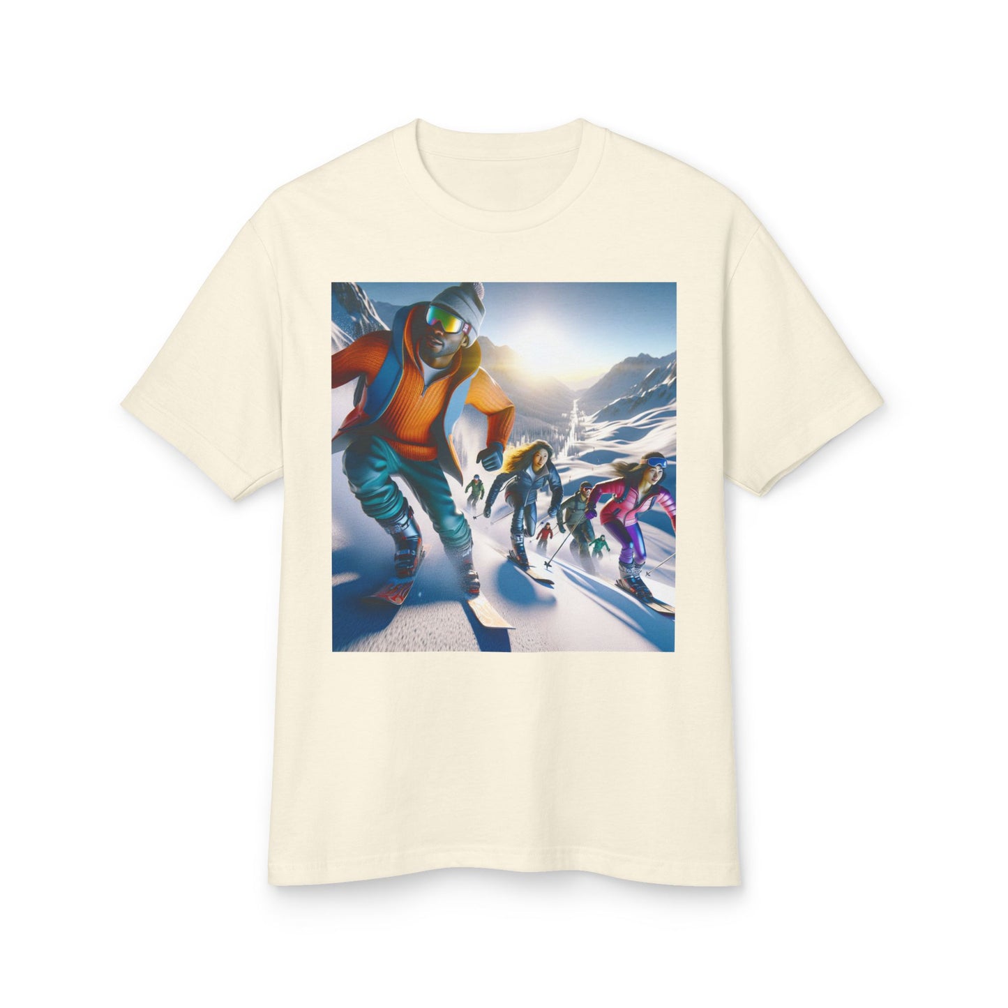Skiing Heavyweight Tee - Unisex Garment-Dyed Shirt