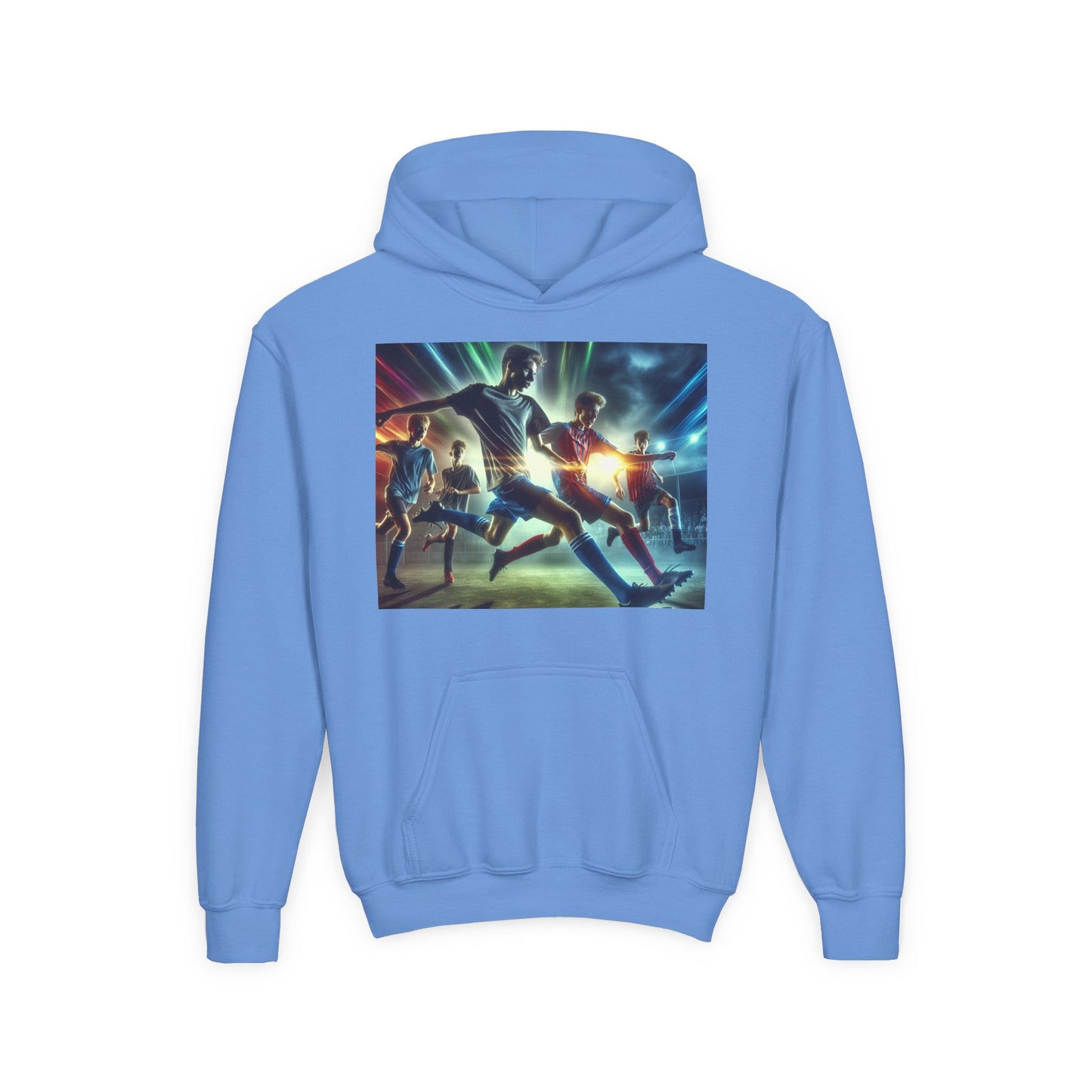 Soccer Youth Hoodie - Sporty Heavy Blend Sweatshirt for Young Athletes