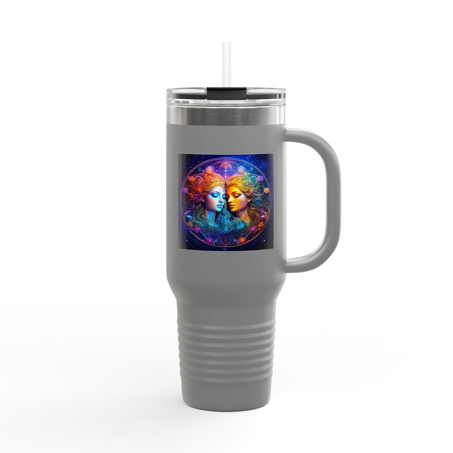 Gemini Insulated Travel Mug, 40oz, Perfect for Zodiac Fans, Coffee, Tea, Water