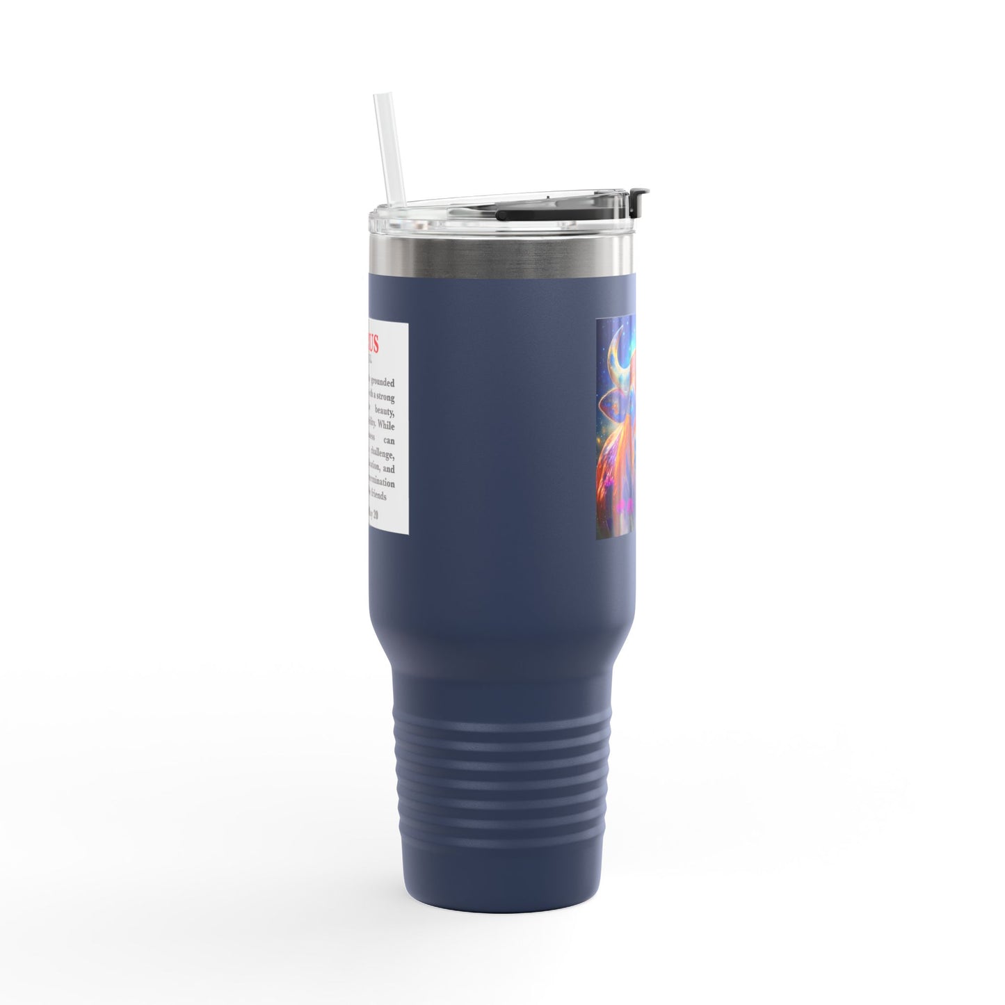 Taurus Insulated Travel Mug, 40oz, Perfect for Zodiac Fans, Coffee, Tea, Water