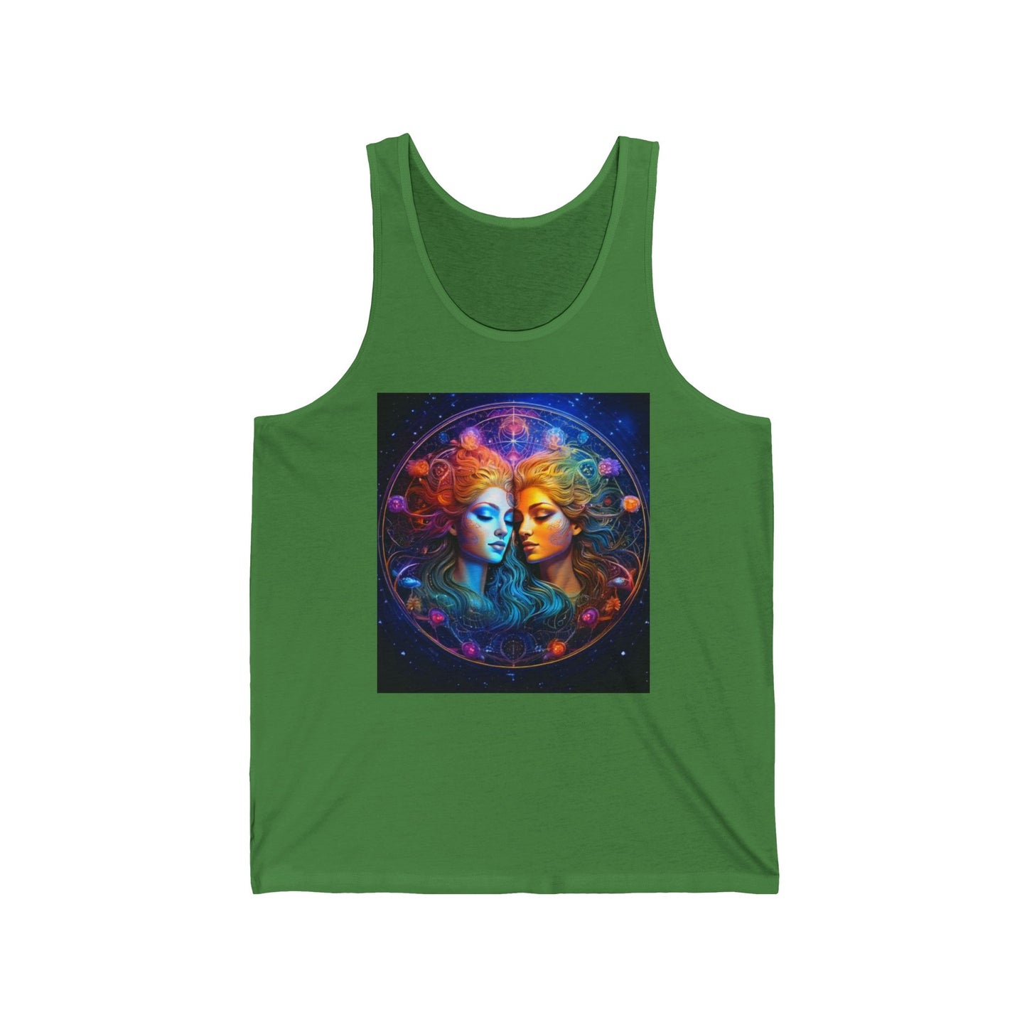 Gemini Unisex Jersey Tank Top - Perfect for Festivals & Casual Wear