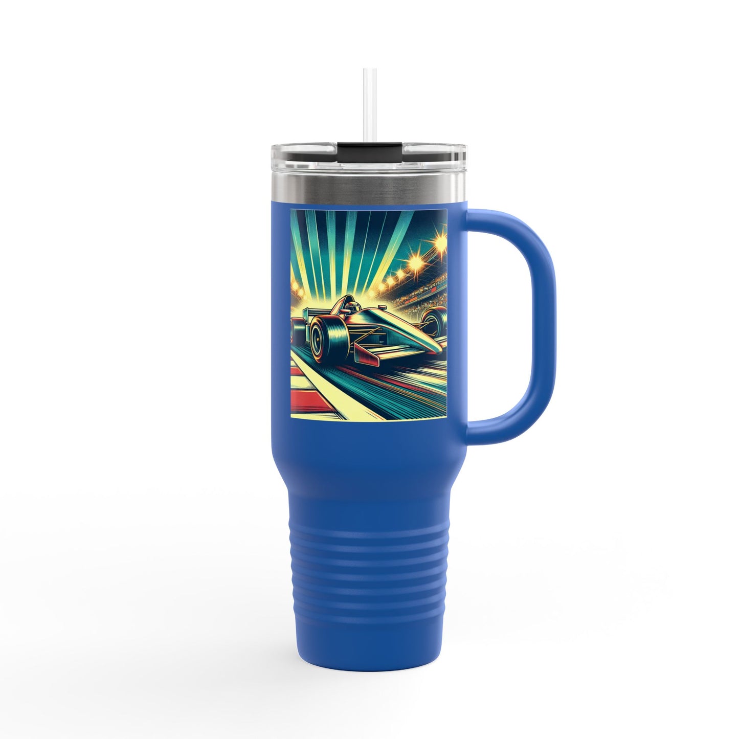 Vintage F1 Insulated Travel Mug, 40oz, Perfect for Fans, Sports Events, Coffee, Tea, Water
