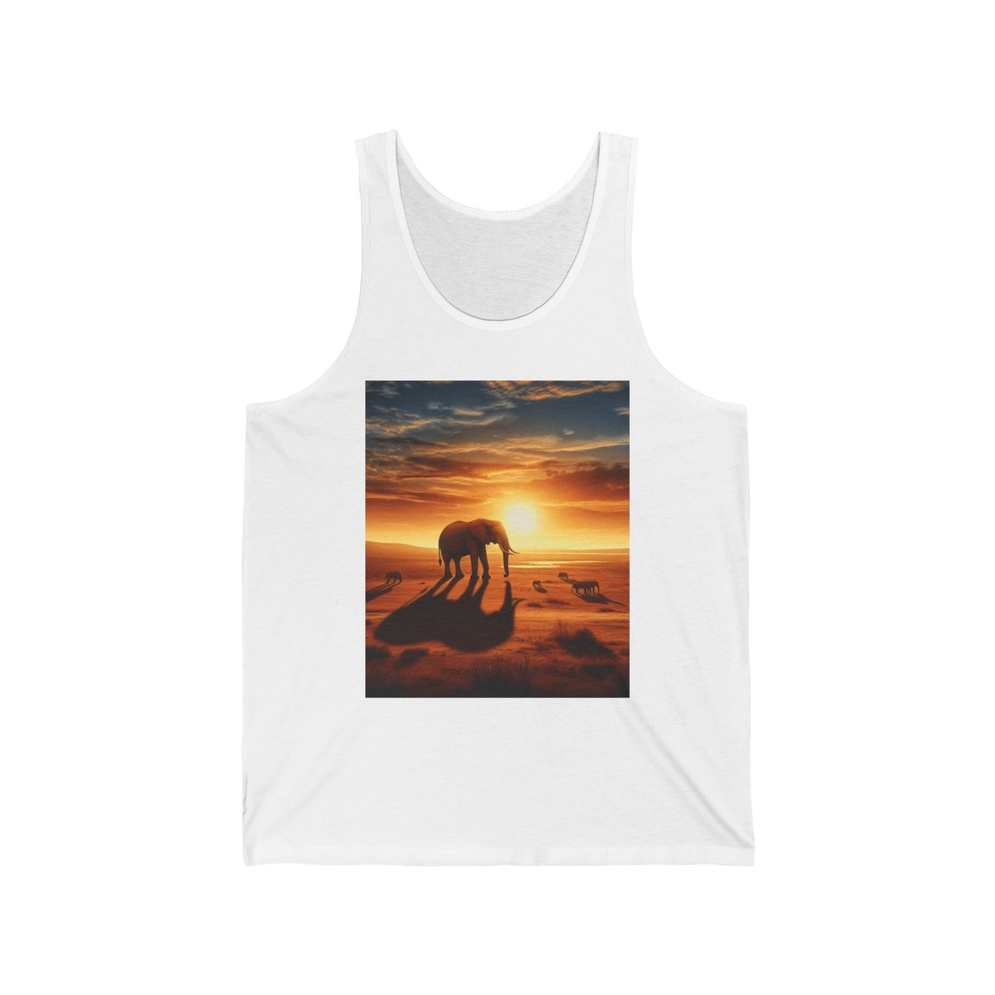 Elephants Unisex Jersey Tank Top - Perfect for Festivals & Casual Wear