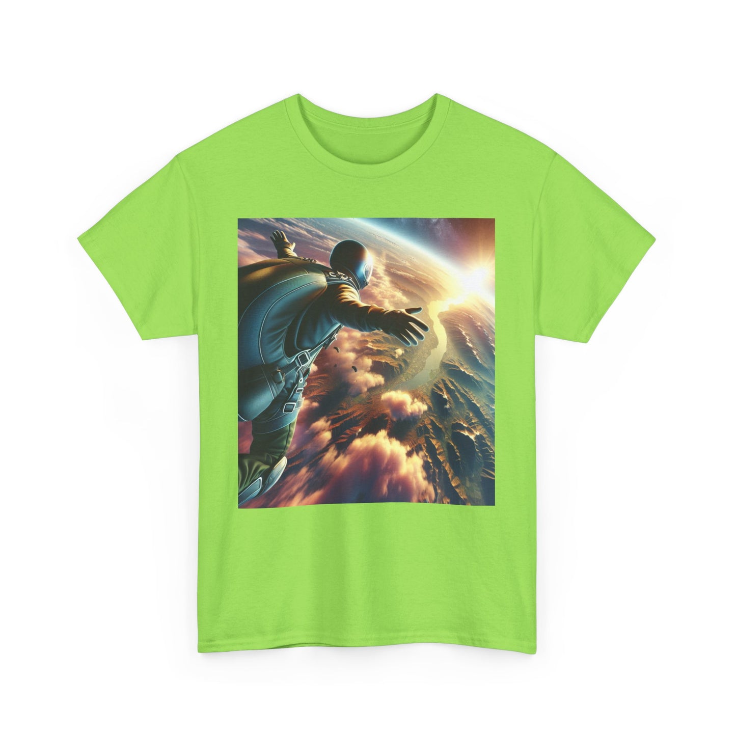 Cosmic Adventure Unisex Heavy Cotton Tee - Space Graphic Shirt