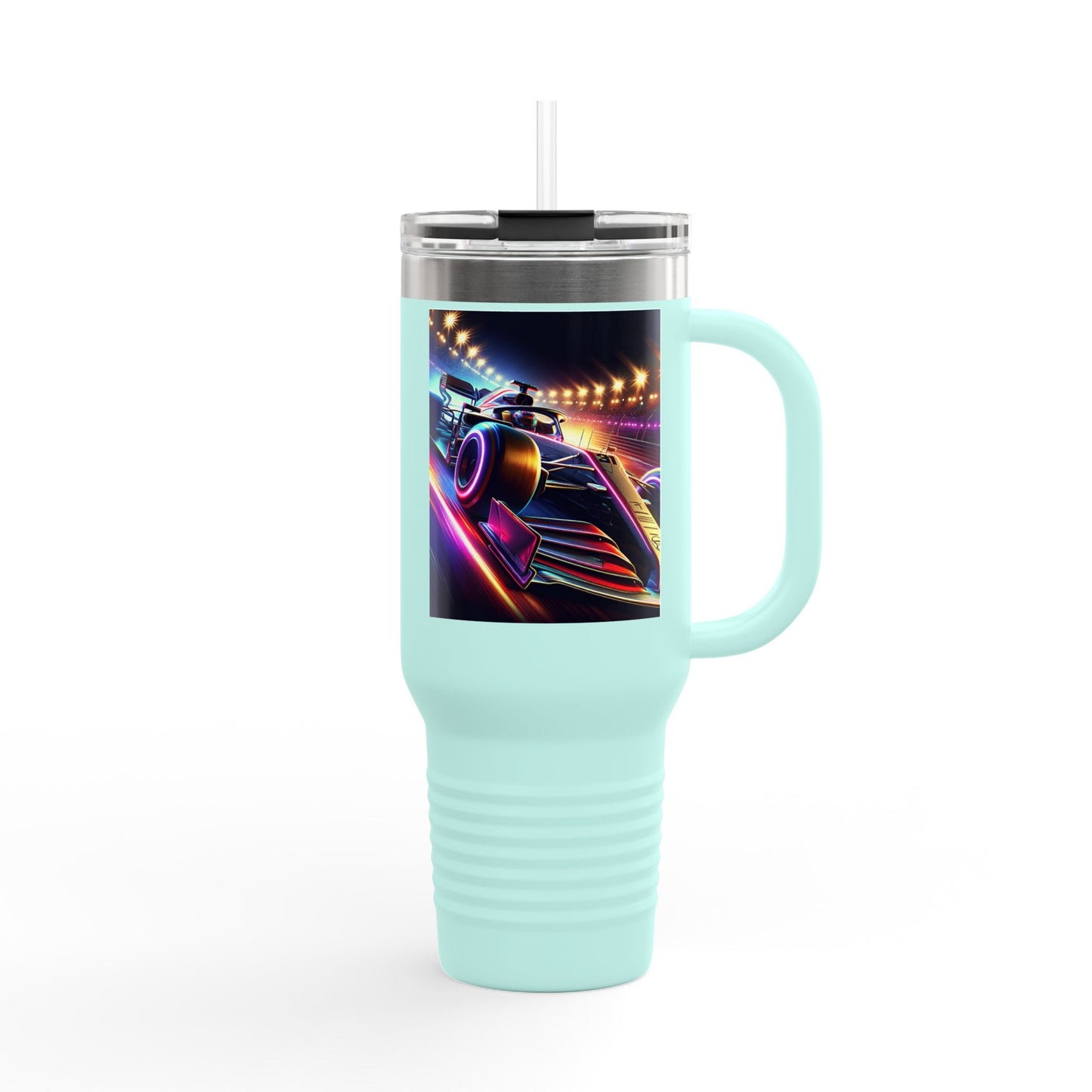 Vintage F1 Insulated Travel Mug, 40oz, Perfect for Fans, Sports Events, Coffee, Tea, Water