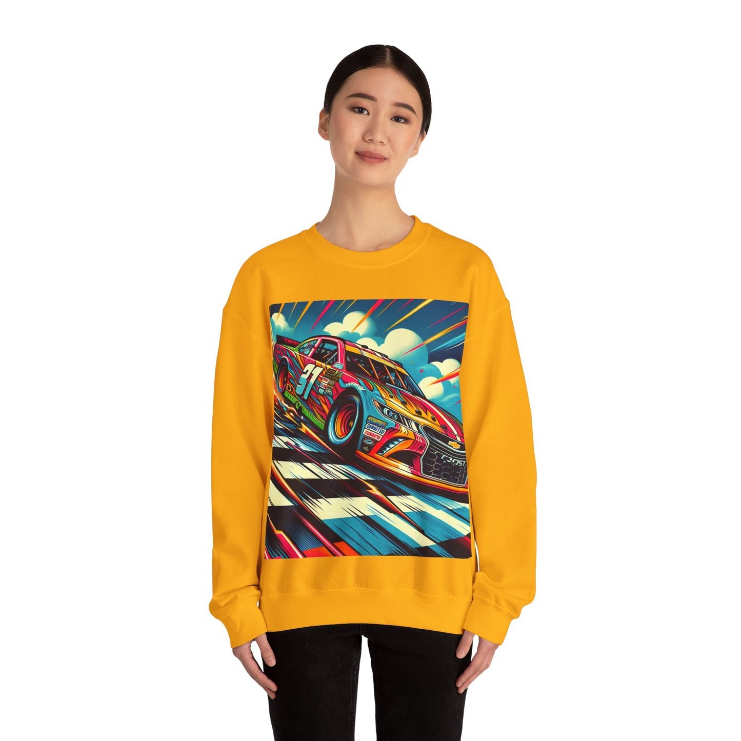 Race Car Crewneck Sweatshirt | Racing Apparel, Unisex Sweatshirt, Nascar Gift, Motorsports Clothing, Car Enthusiasts Sweatshirt