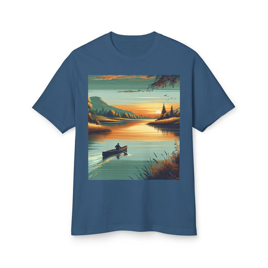 Canoeing Heavyweight Tee - Unisex Garment-Dyed Shirt