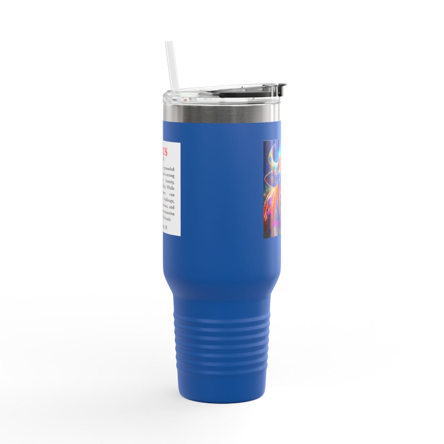 Taurus Insulated Travel Mug, 40oz, Perfect for Zodiac Fans, Coffee, Tea, Water