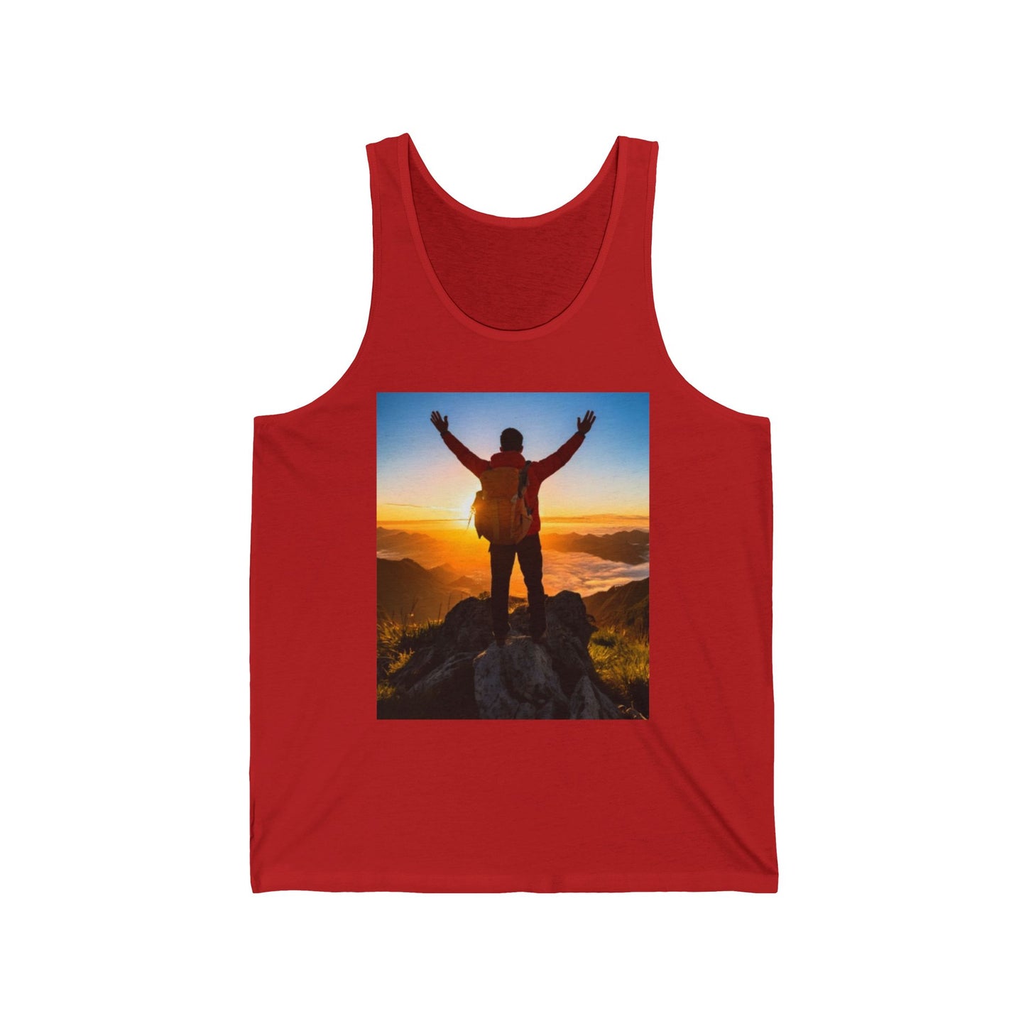 Hiking Unisex Jersey Tank Top - Perfect for Festivals & Casual Wear