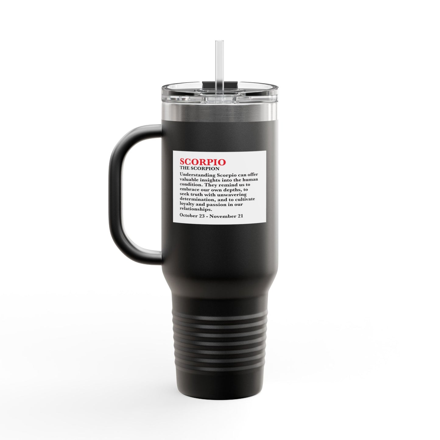 Scorpio Insulated Travel Mug, 40oz, Perfect for Zodiac Fans, Coffee, Tea, Water