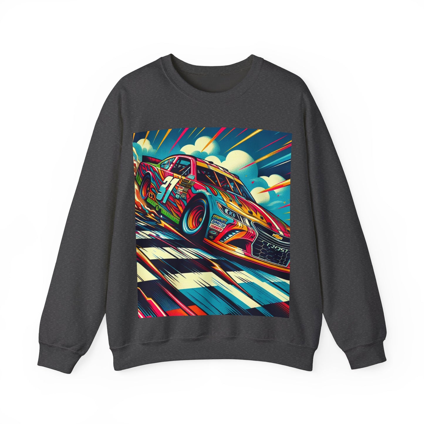 Race Car Crewneck Sweatshirt | Racing Apparel, Unisex Sweatshirt, Nascar Gift, Motorsports Clothing, Car Enthusiasts Sweatshirt