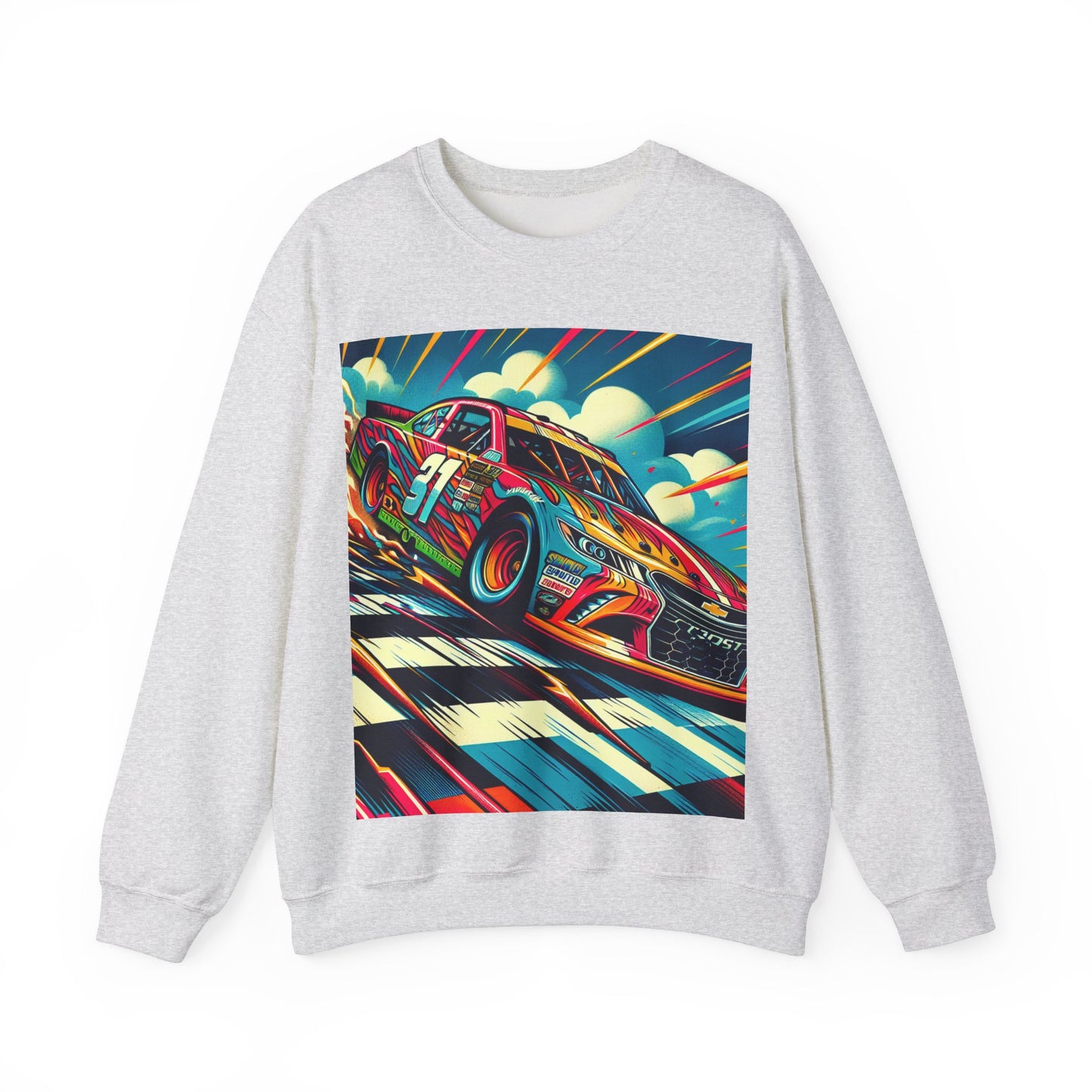 Race Car Crewneck Sweatshirt | Racing Apparel, Unisex Sweatshirt, Nascar Gift, Motorsports Clothing, Car Enthusiasts Sweatshirt
