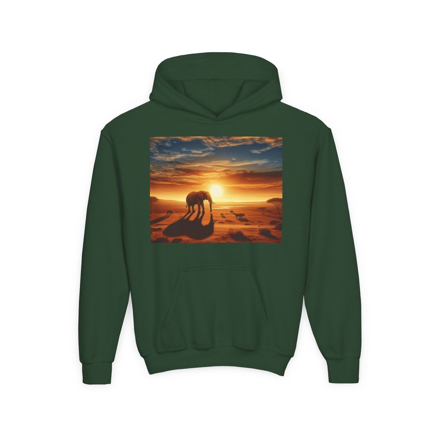 Elephants Youth Hoodie - Heavy Blend Sweatshirt