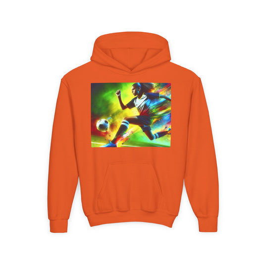 Soccer Youth Hoodie - Sporty Heavy Blend Sweatshirt for Young Athletes