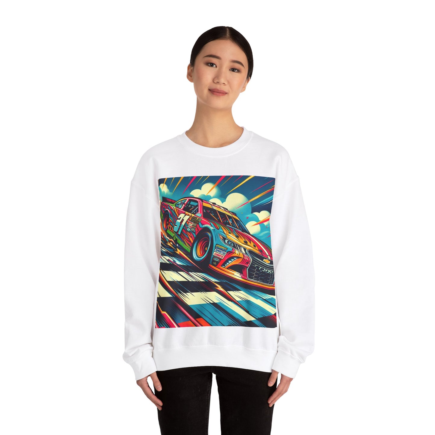 Race Car Crewneck Sweatshirt | Racing Apparel, Unisex Sweatshirt, Nascar Gift, Motorsports Clothing, Car Enthusiasts Sweatshirt