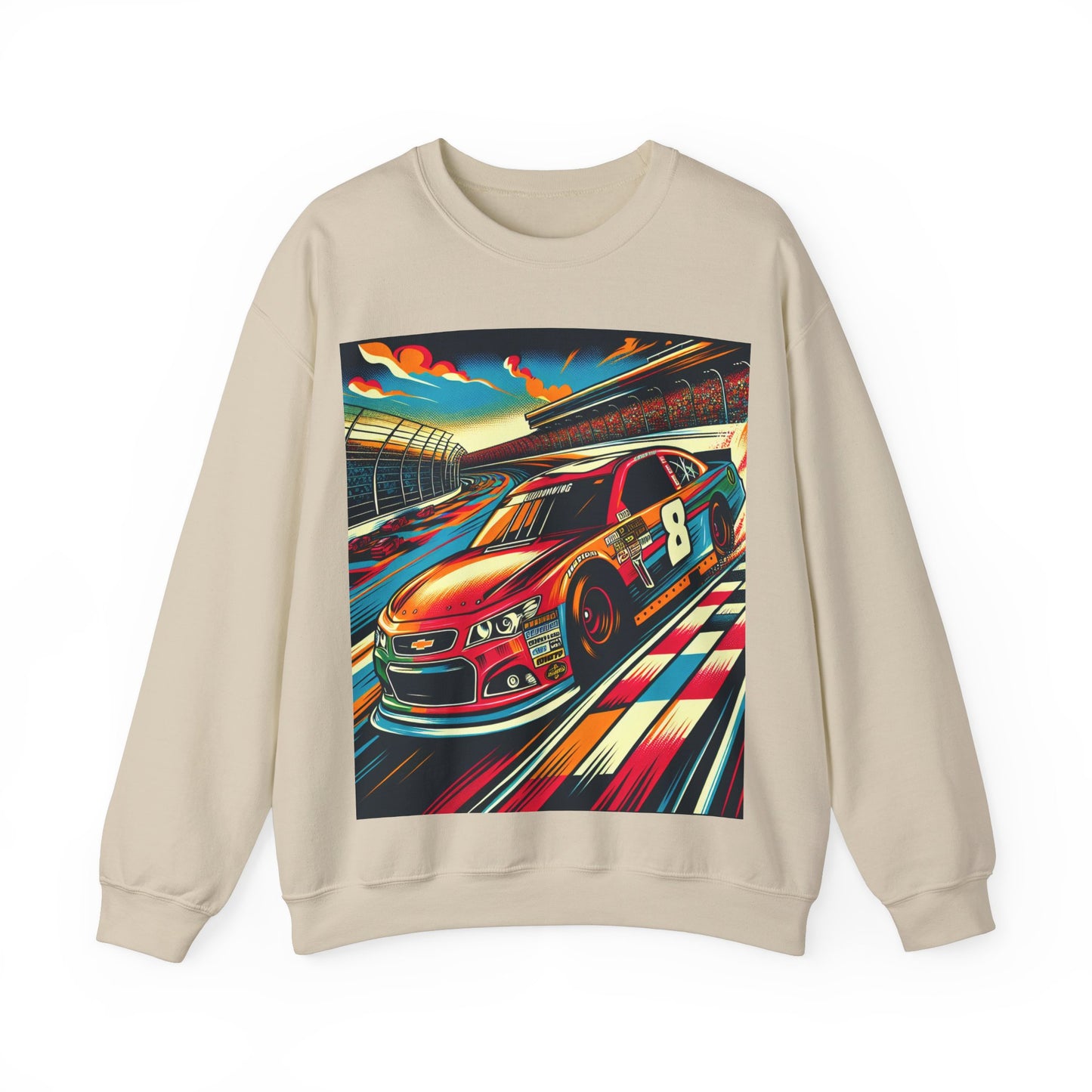 Race Car Crewneck Sweatshirt | Racing Apparel, Unisex Sweatshirt, Nascar Gift, Motorsports Clothing, Car Enthusiasts Sweatshirt