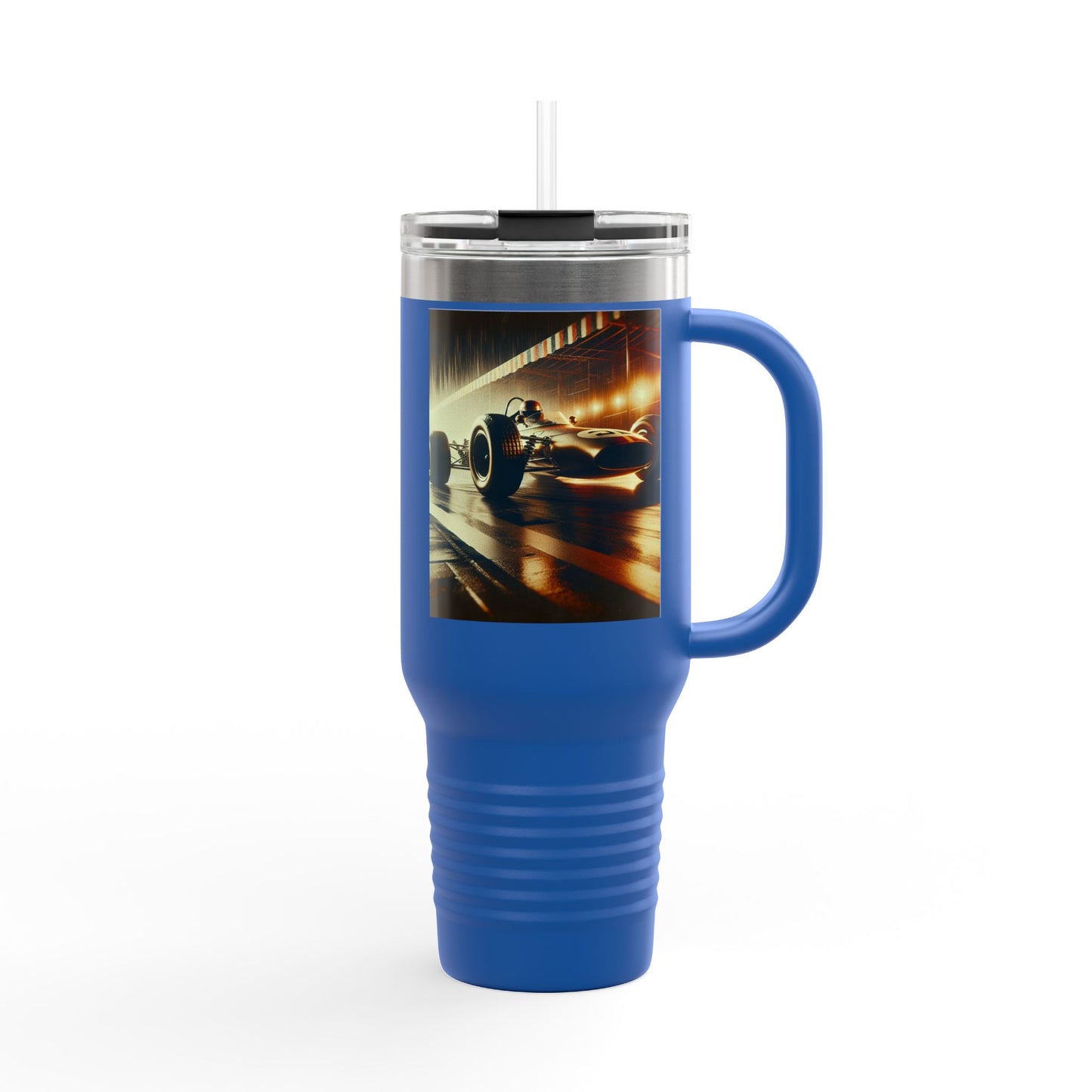 Vintage F1 Insulated Travel Mug, 40oz, Perfect for Fans, Sports Events, Coffee, Tea, Water