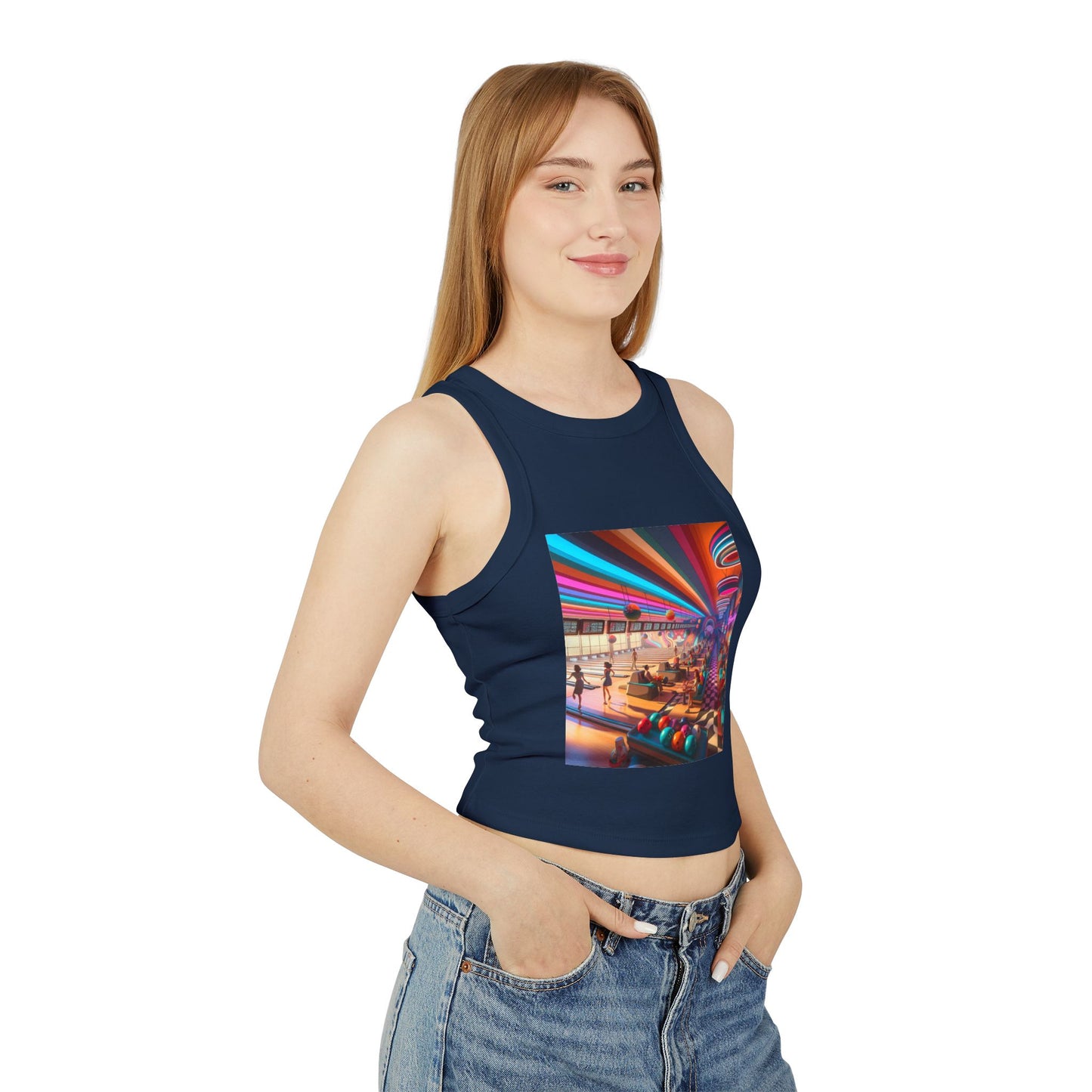 Bowling Women's Micro Rib Racer Tank Top