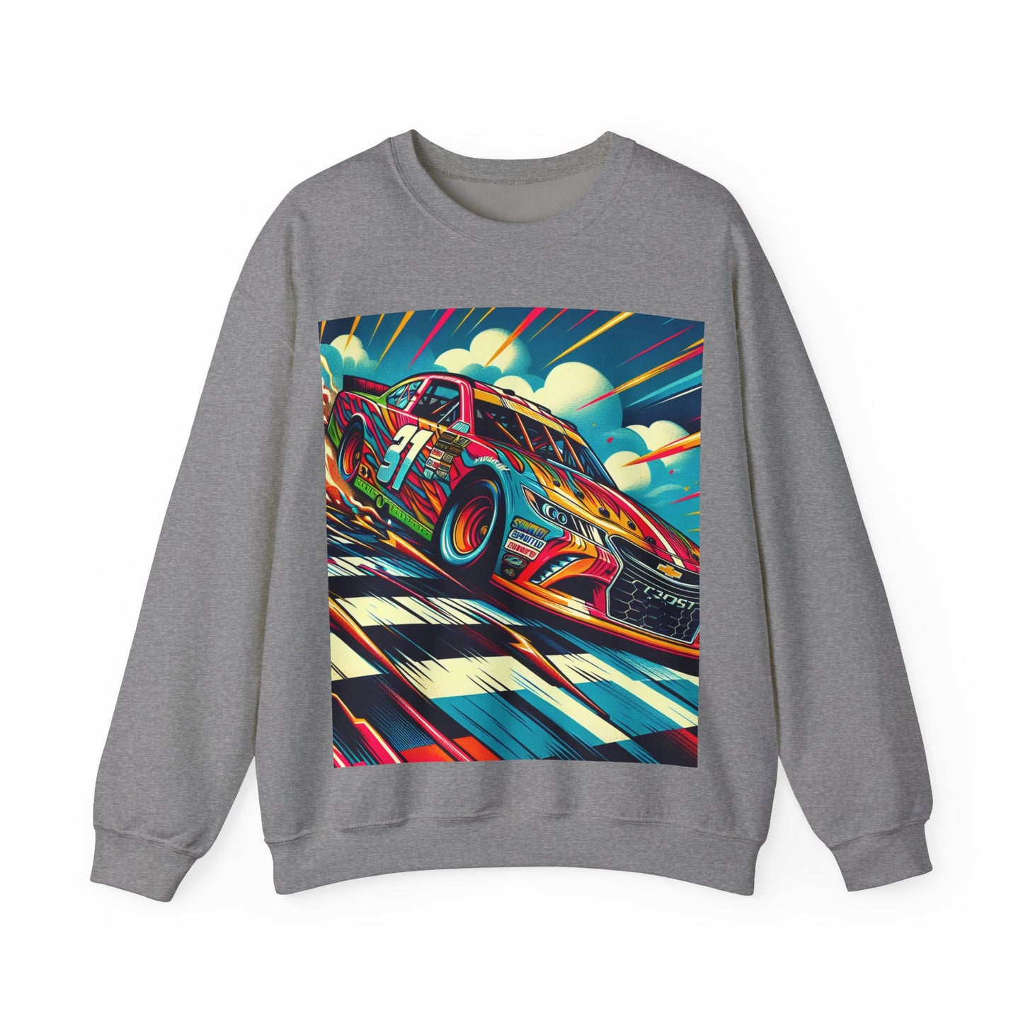 Race Car Crewneck Sweatshirt | Racing Apparel, Unisex Sweatshirt, Nascar Gift, Motorsports Clothing, Car Enthusiasts Sweatshirt
