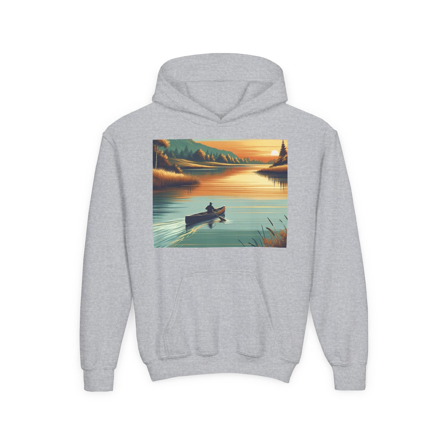 Canoeing Youth Hoodie - Heavy Blend Sweatshirt