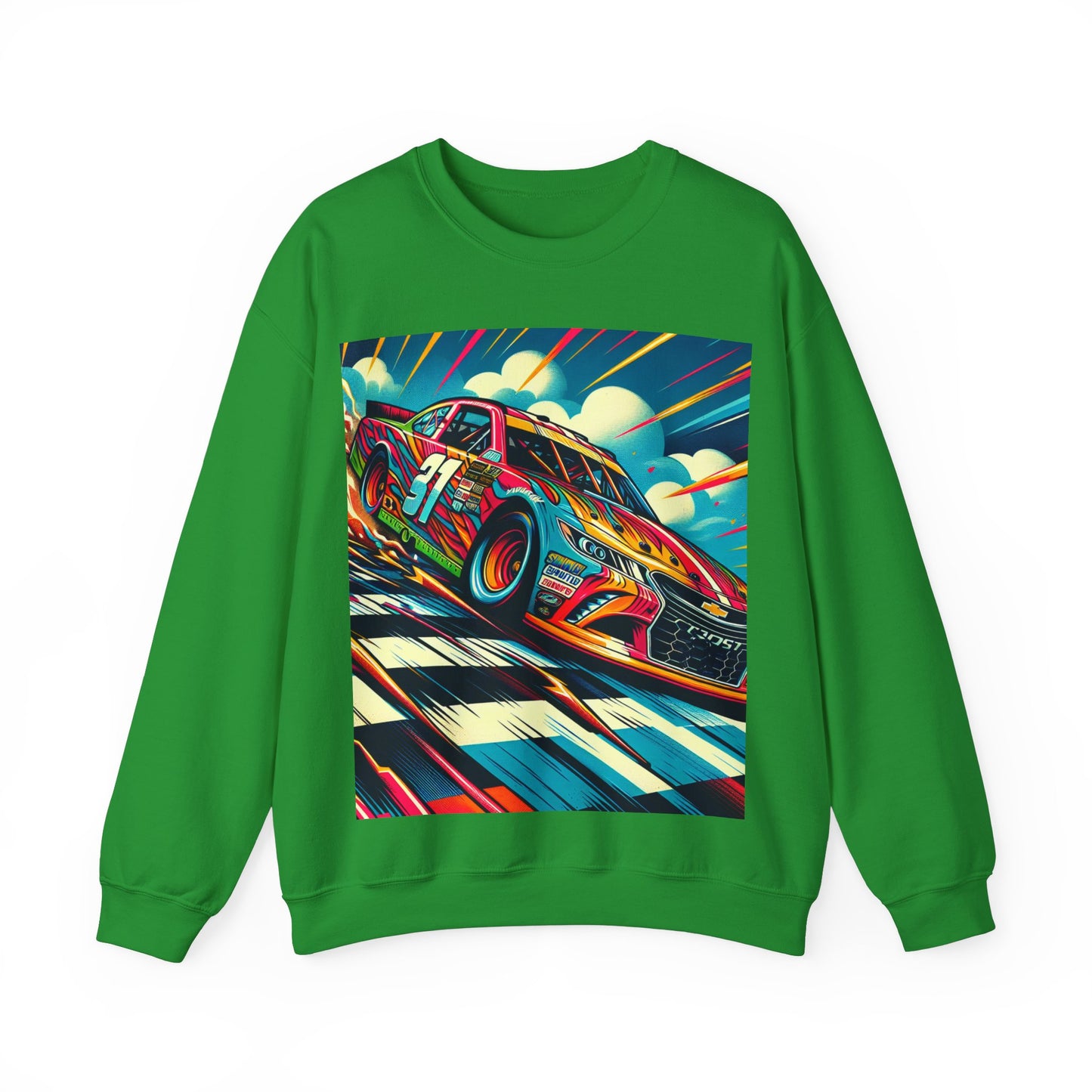 Race Car Crewneck Sweatshirt | Racing Apparel, Unisex Sweatshirt, Nascar Gift, Motorsports Clothing, Car Enthusiasts Sweatshirt