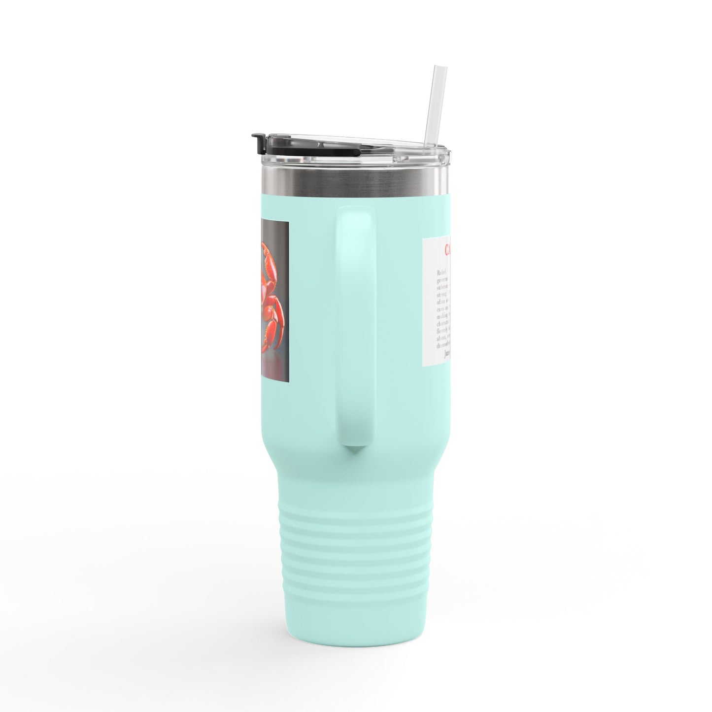 Cancer Insulated Travel Mug, 40oz, Perfect for Zodiac Fans, Coffee, Tea, Water