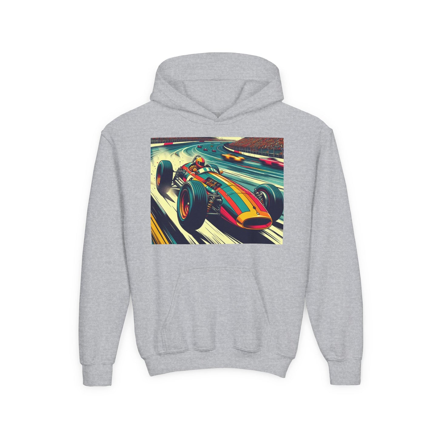 Vintage F1 Youth Hoodie - Heavy Blend Sweatshirt