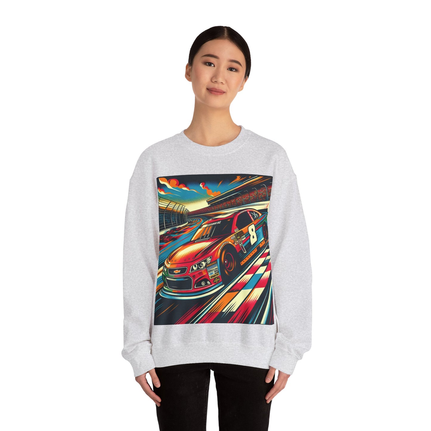 Race Car Crewneck Sweatshirt | Racing Apparel, Unisex Sweatshirt, Nascar Gift, Motorsports Clothing, Car Enthusiasts Sweatshirt