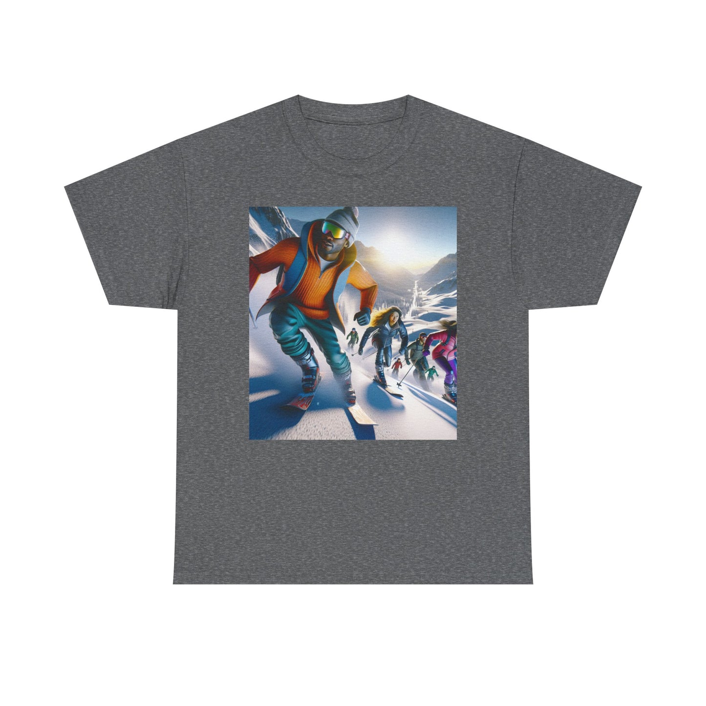 Skiing Women's Heavy Cotton Tee