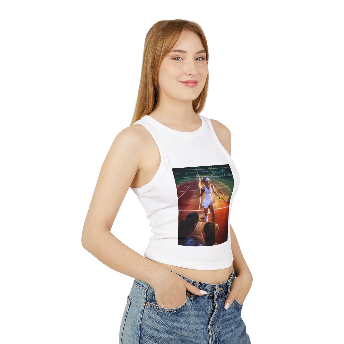 Tennis Women's Micro Rib Racer Tank Top
