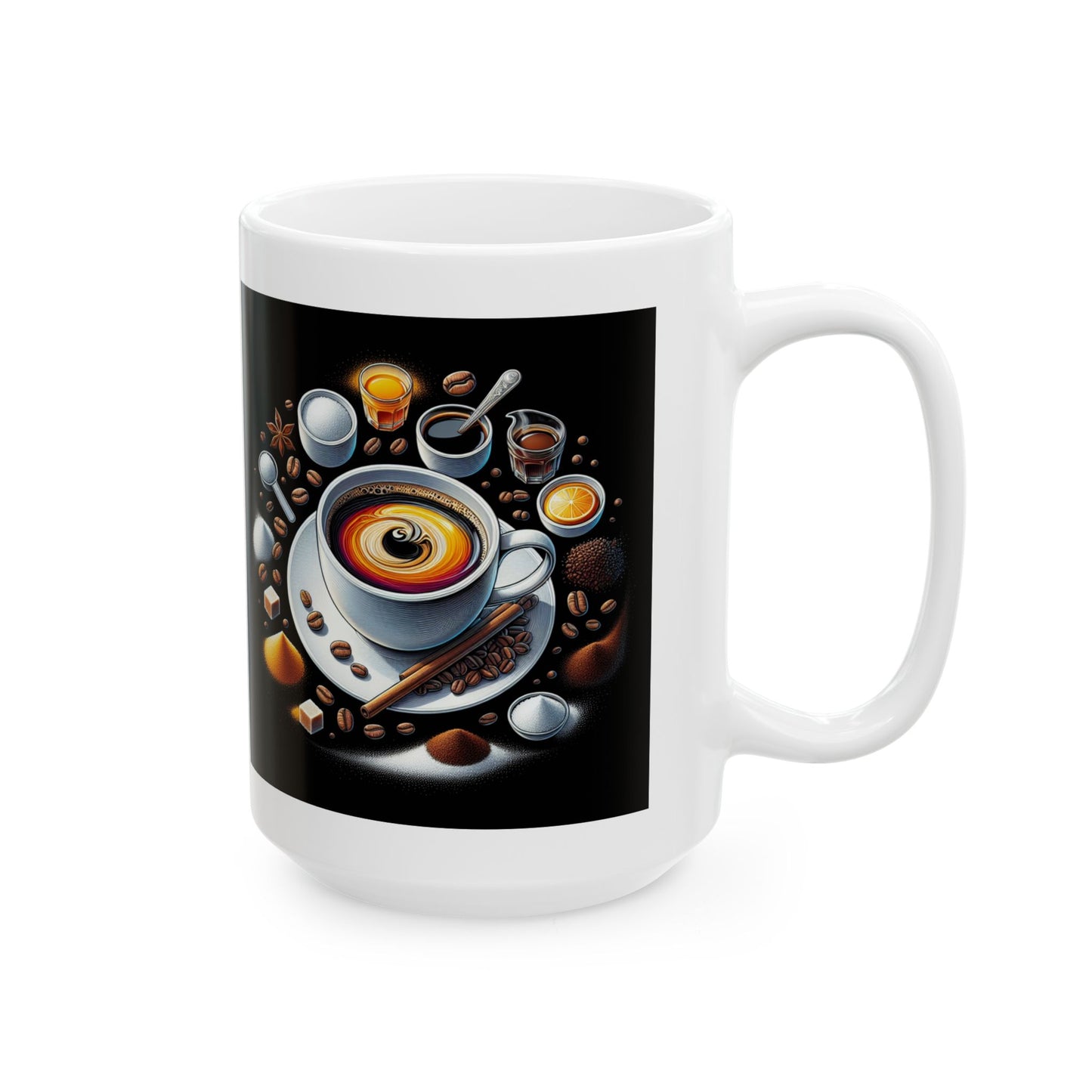 Don Quixote Spanish Coffee Ceramic Recipe Mug