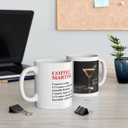 Coffee Martini Ceramic Recipe Mug