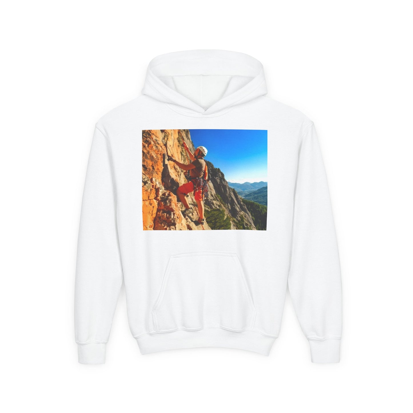 Rock Climbing Youth Hoodie - Heavy Blend Sweatshirt
