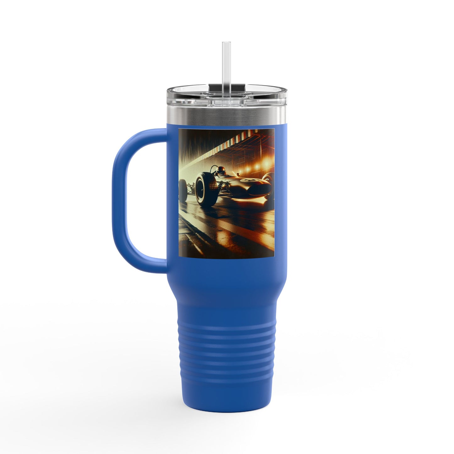 Vintage F1 Insulated Travel Mug, 40oz, Perfect for Fans, Sports Events, Coffee, Tea, Water