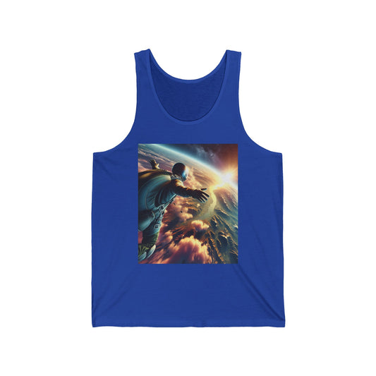 Skydiving Unisex Jersey Tank Top - Perfect for Festivals & Casual Wear
