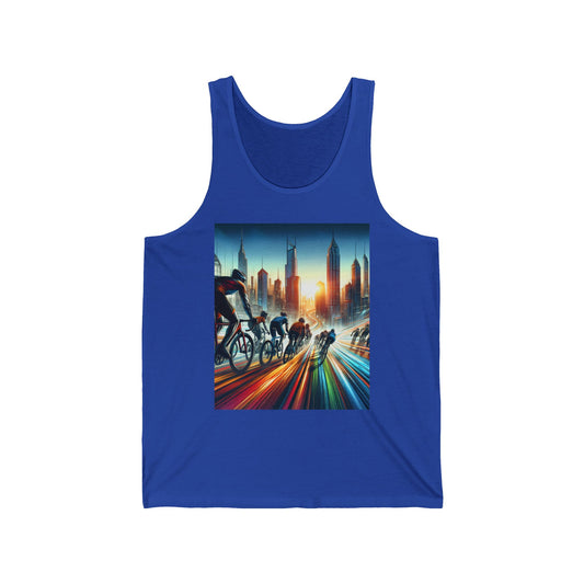 Cycling Unisex Jersey Tank Top - Perfect for Festivals & Casual Wear